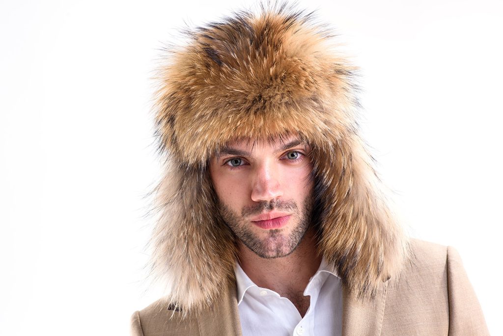 Fur hat for men 531 brown 1