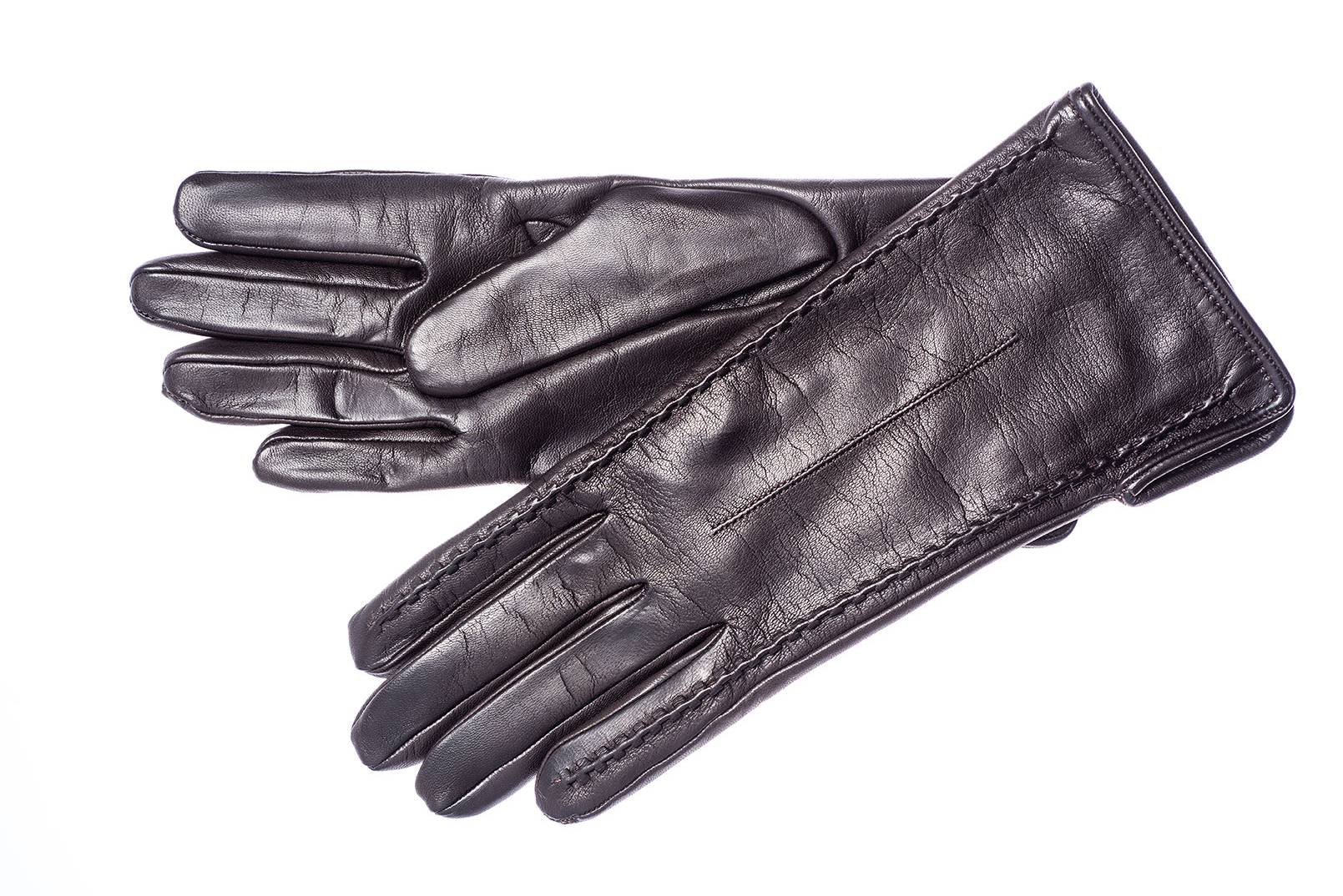 Close-up of premium leather gloves