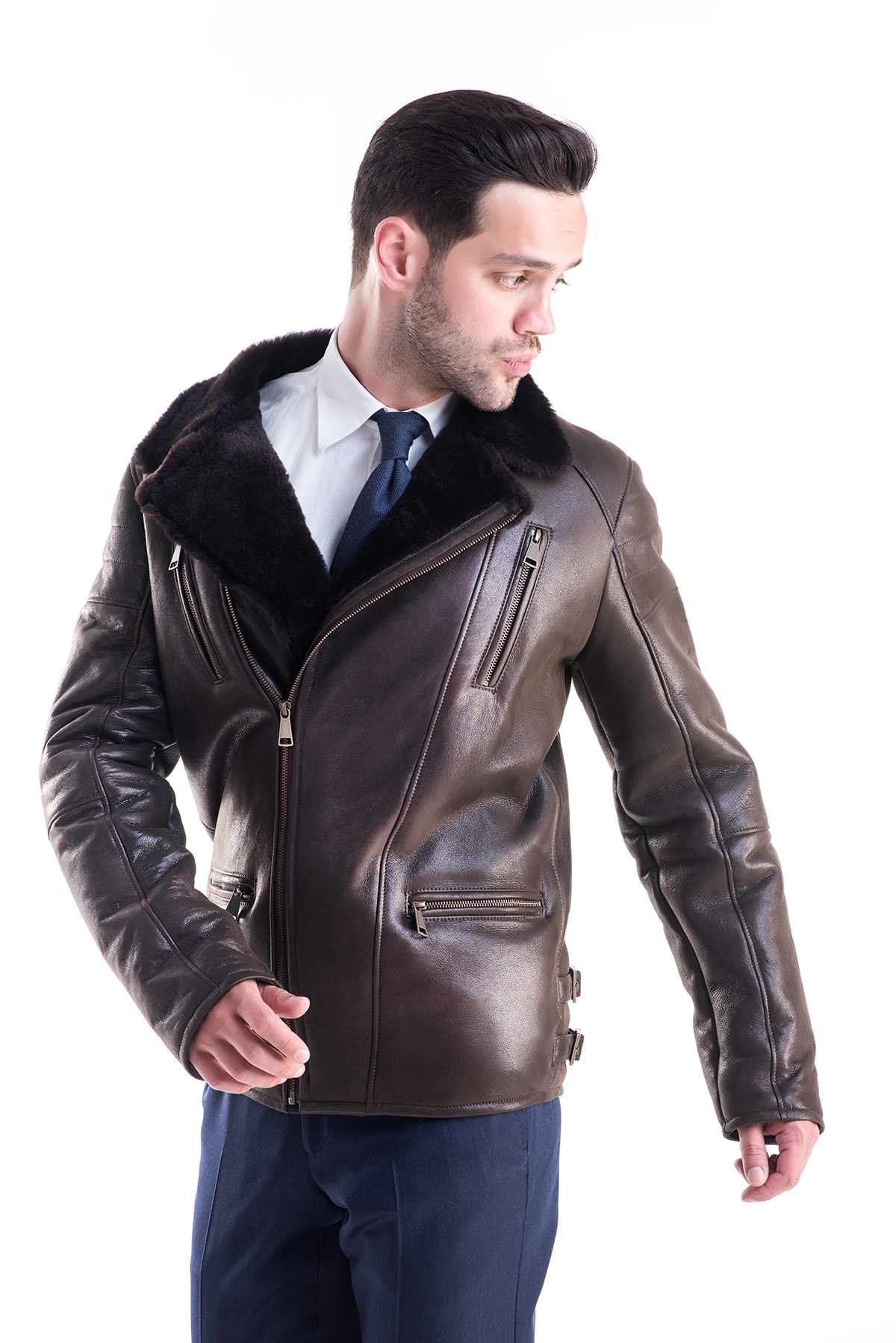 Fur coat for men 325 brown 1 Fur coat for men 325 brown 1