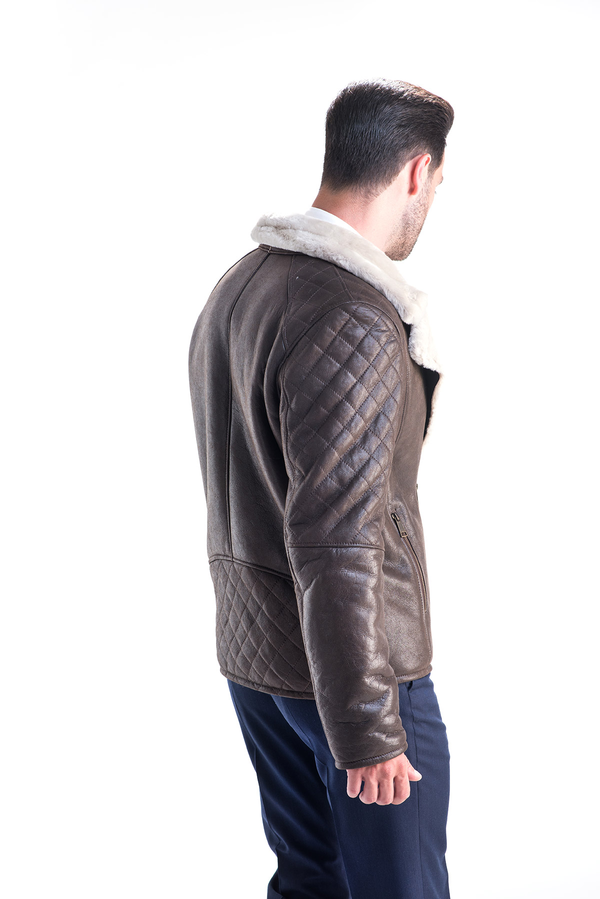 Fur coat for men 340 dark brown 4