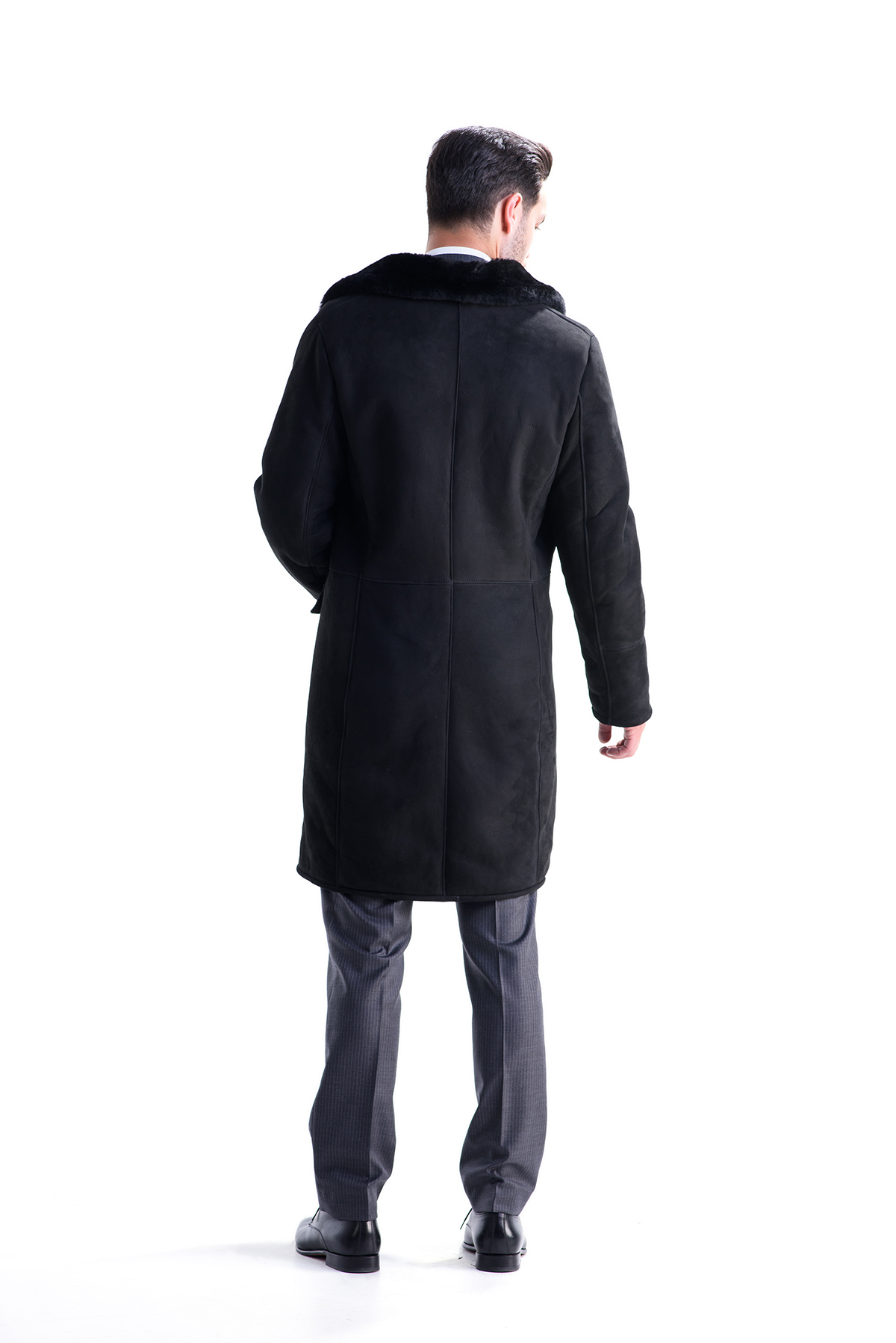 Fur coat for men 345 black 3