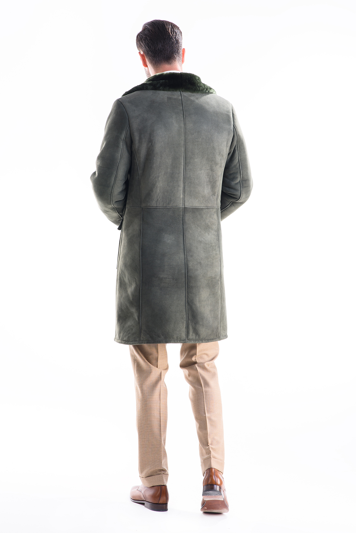 Fur coat for men 345 olive 5