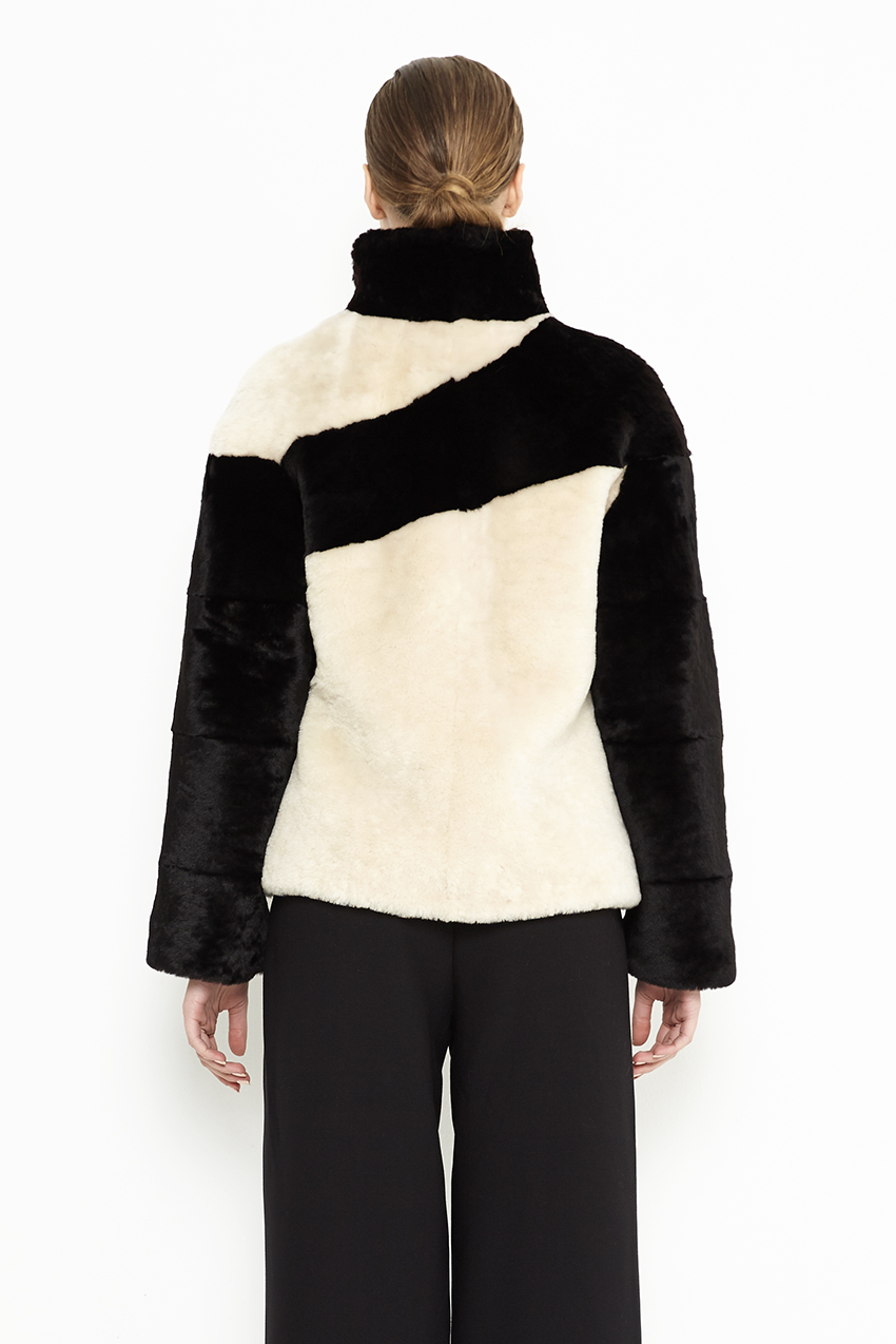 Fur coat for women 264 M beige 2