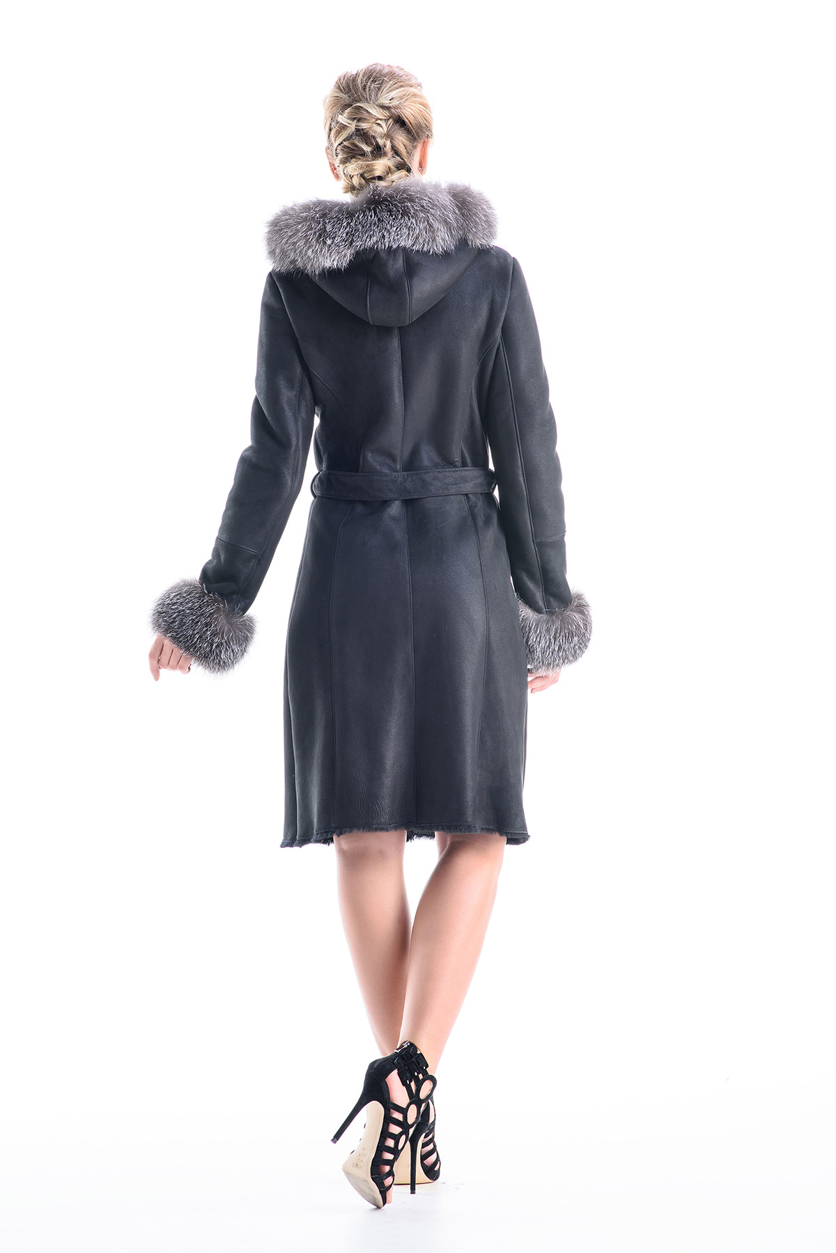 Fur coat for women102 GV black silver 3 Fur coat for women102 GV black silver 3