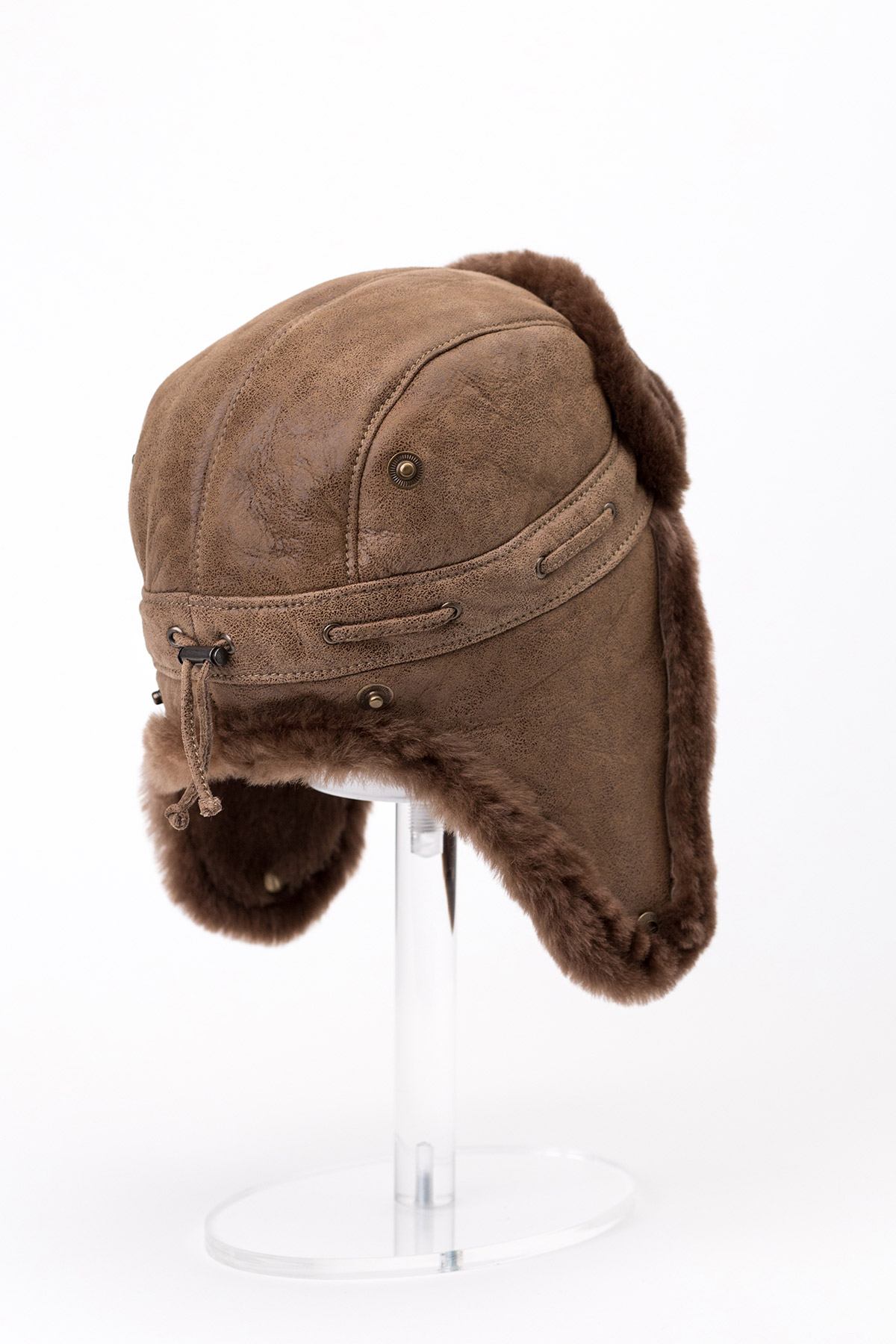 Men's Sheepskin Fur Hat 513 taupe 2