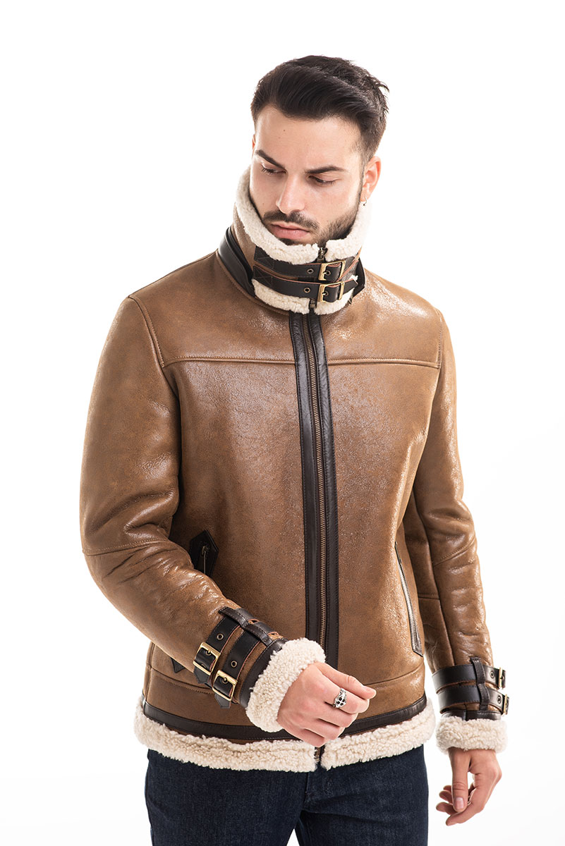 Fur jacket 363 light brown 1