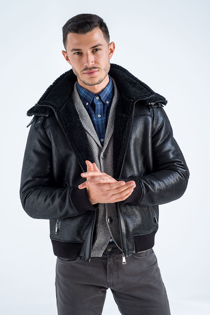 Fur jacket 365 black 2