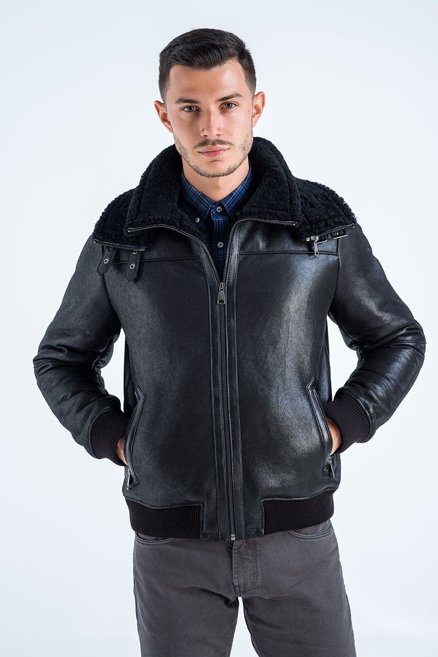 Fur jacket 365 black 4