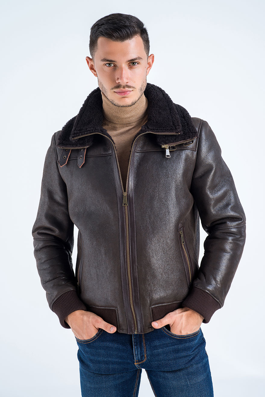 Fur jacket 365 brown 1