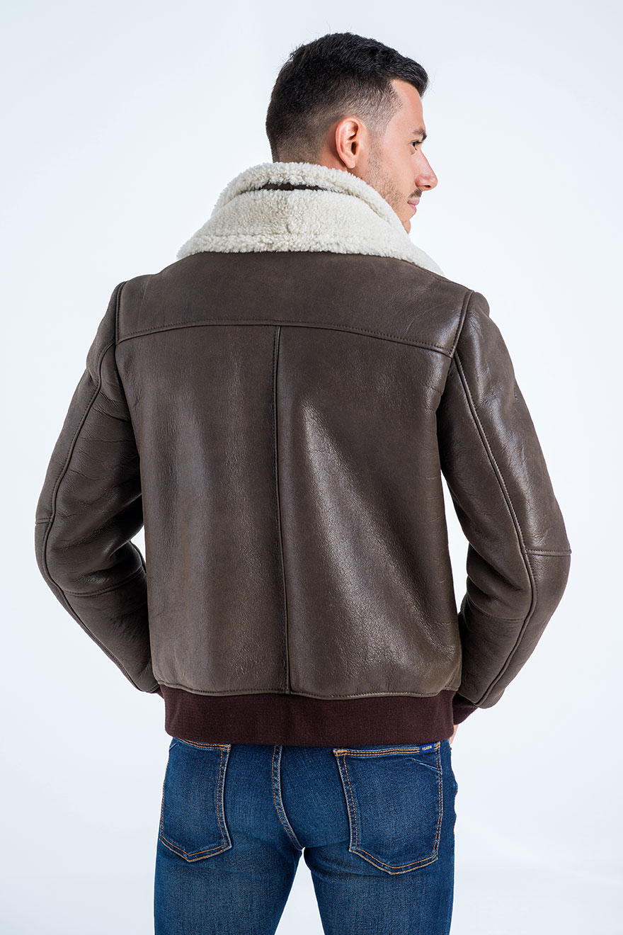 Fur jacket 365 brown white 4