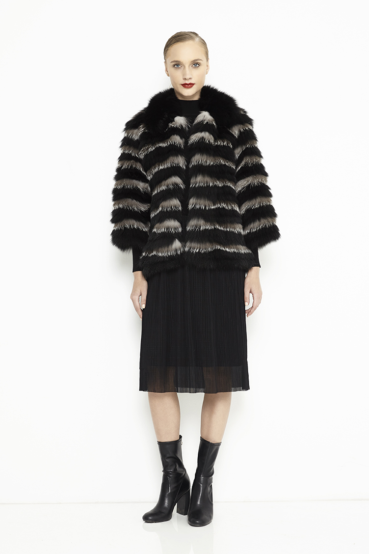 Fur vest for women 452 silver 1