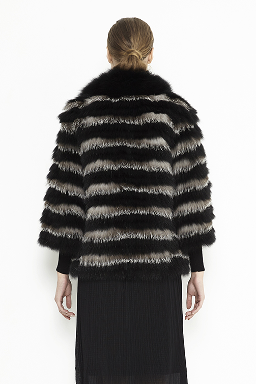 Fur vest for women 452 silver 2