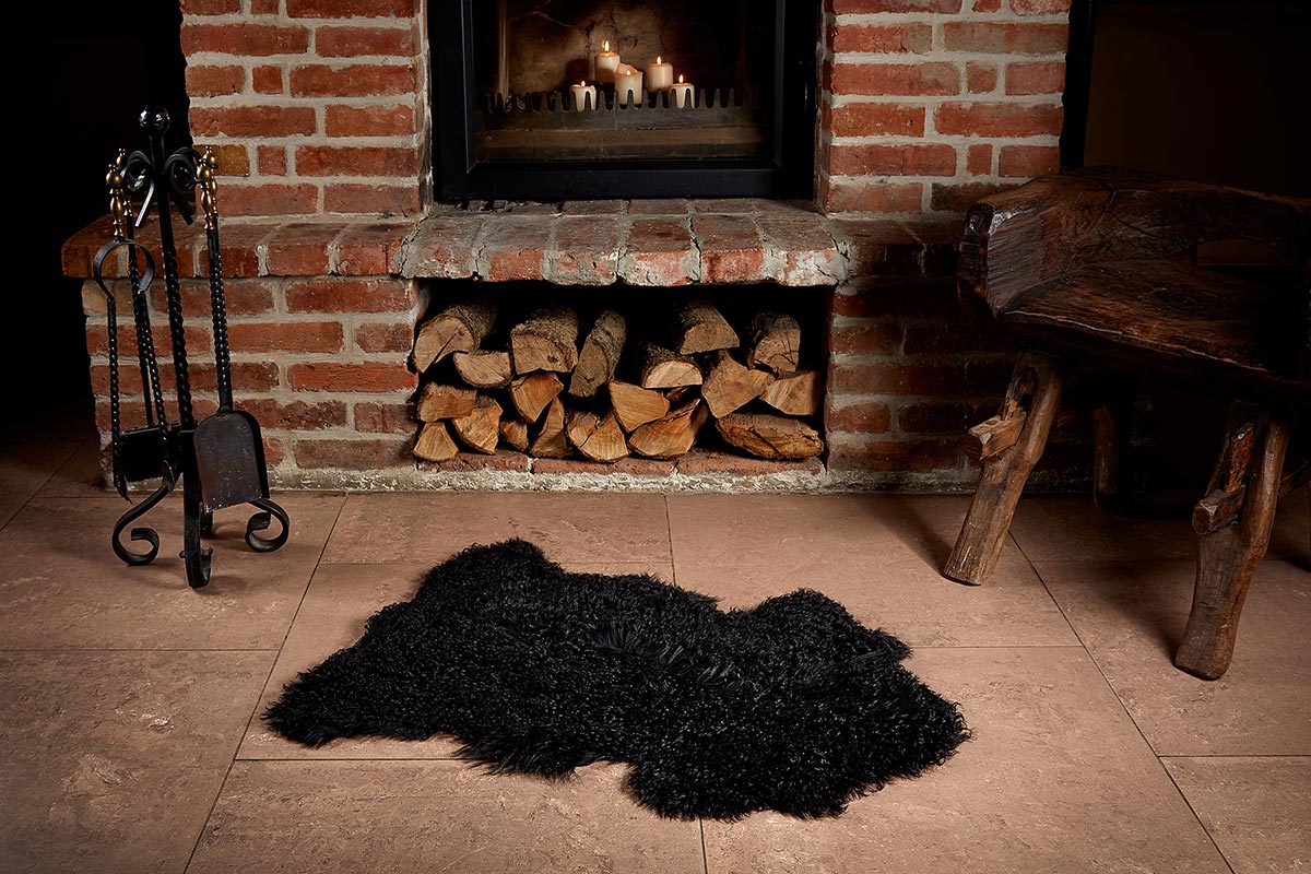 Lamb leather pelt 992 black 2