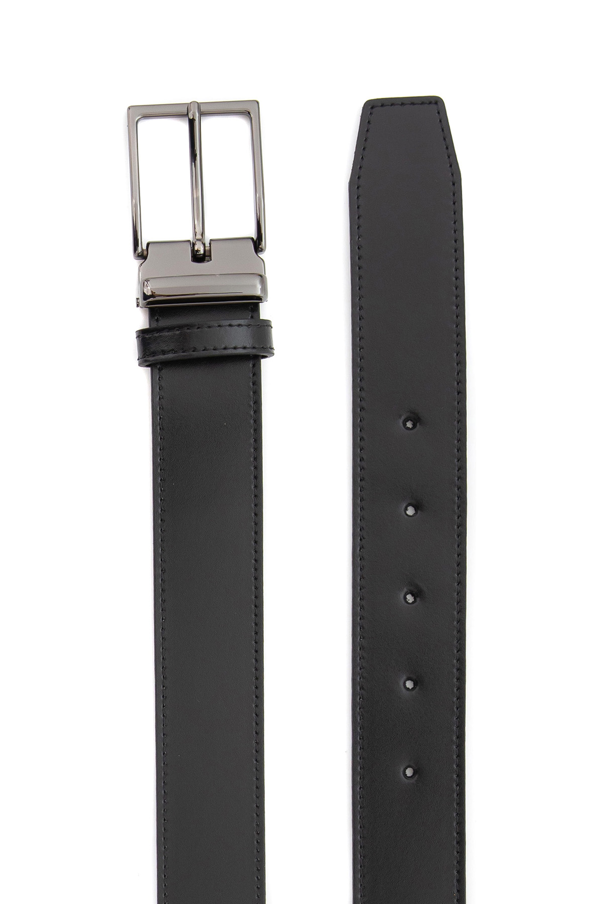 Leather belt C018 black 2