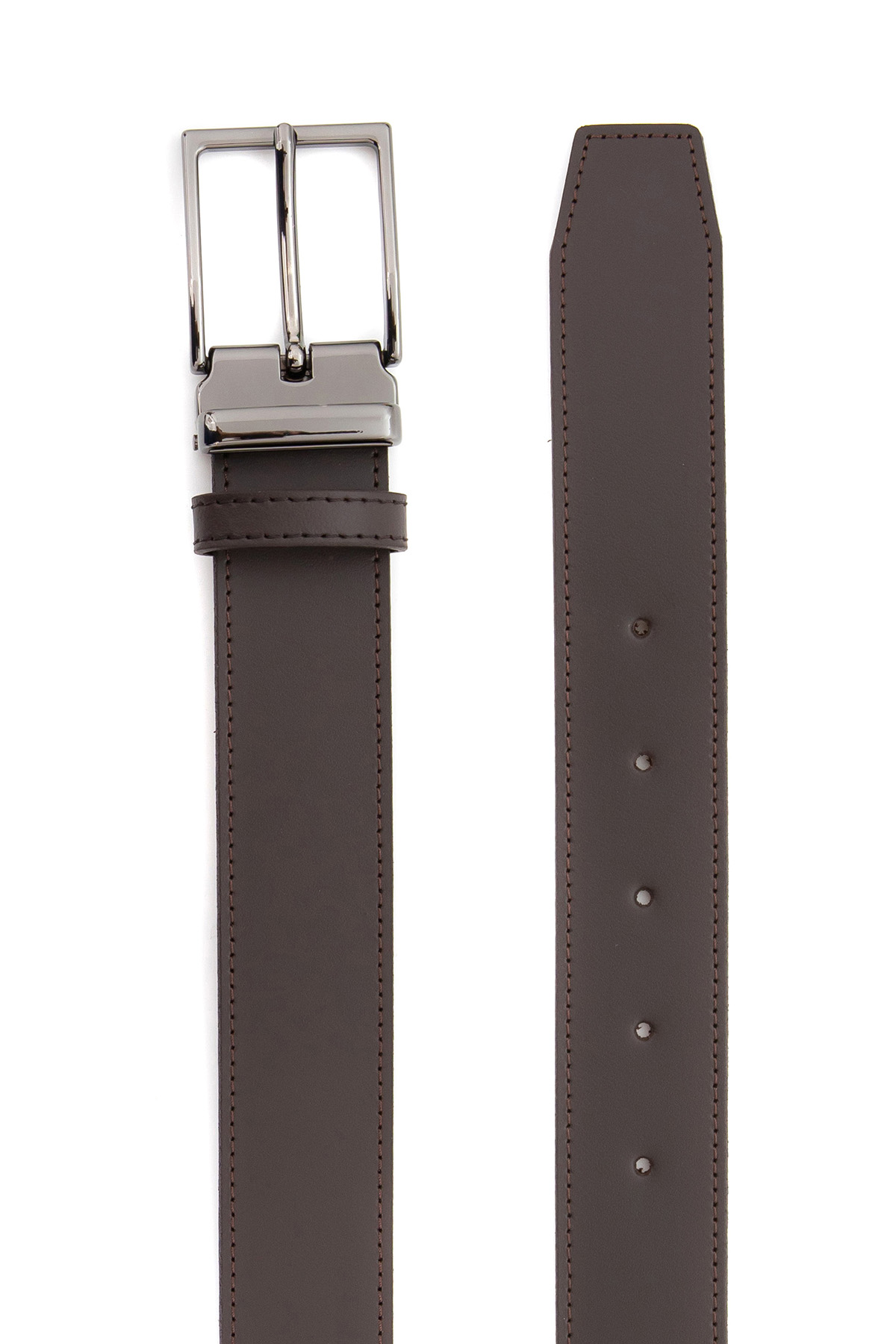 Leather belt C018 brown 2
