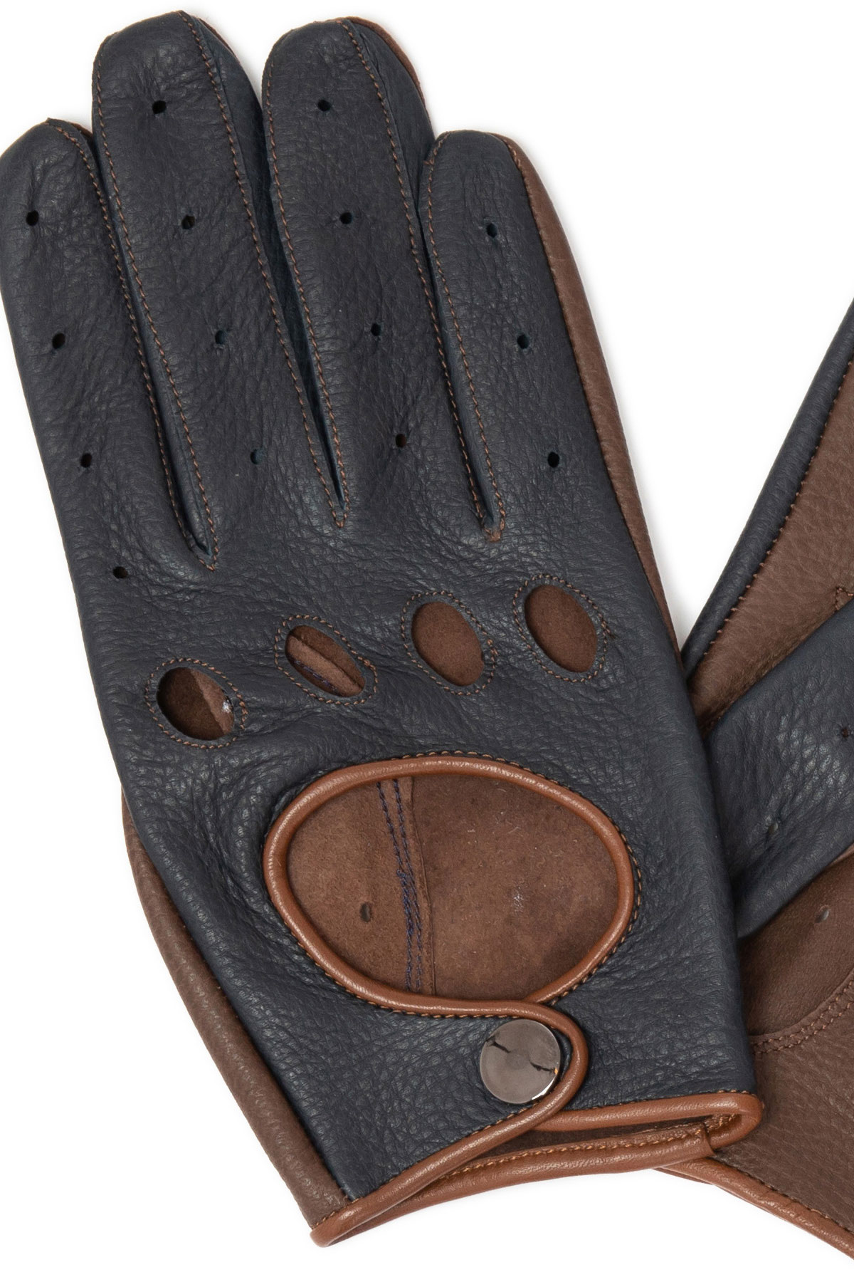Leather gloves M214 blue 2 Leather gloves M214 blue 2