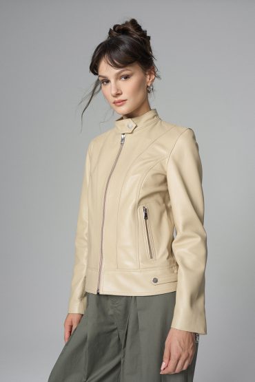 Leather jacket 1036 cream 2