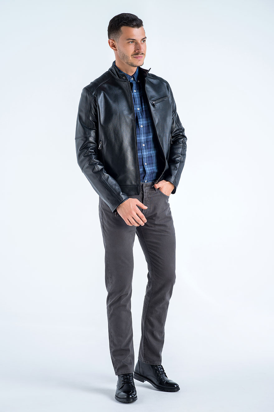 Leather jacket 3013 black 4