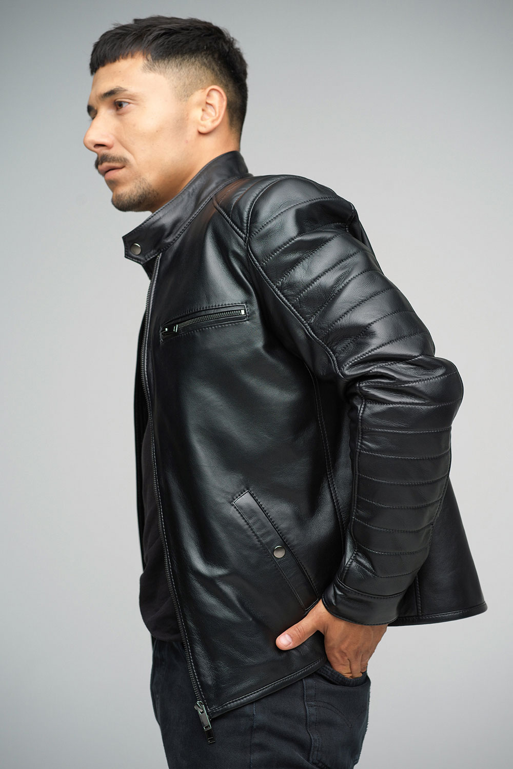 Leather jacket for men 3020 black 2