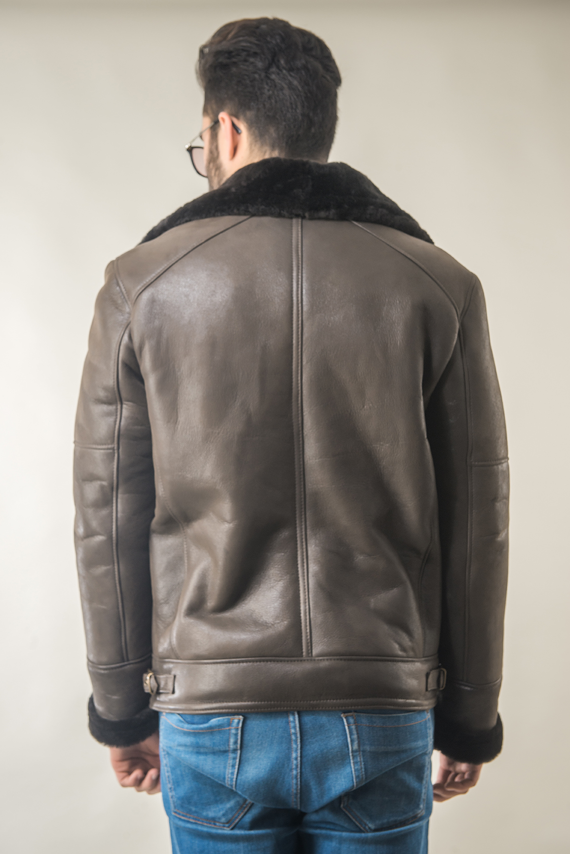 Mens fur coat brown 323 P 1