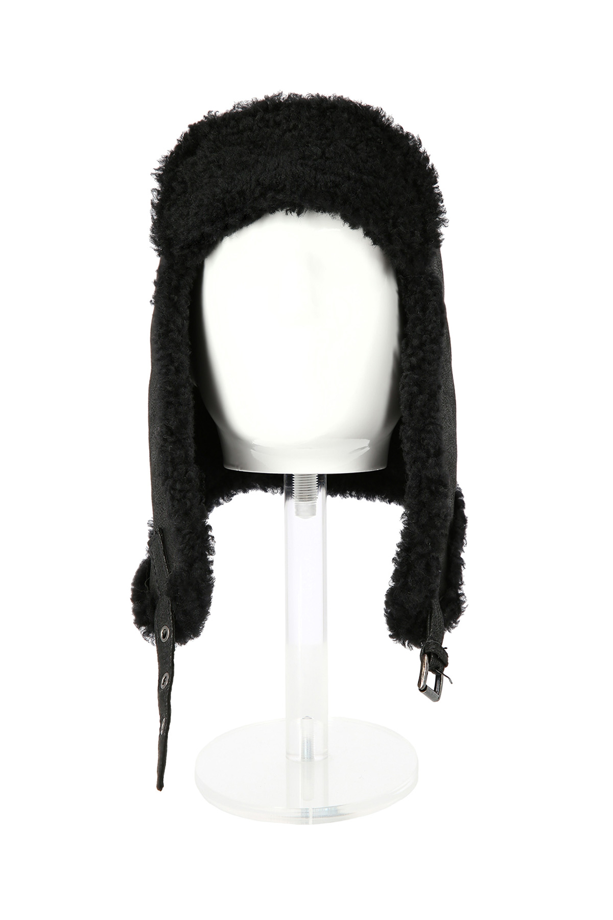 Merino Shearling fur hat for men 518 black 3 Merino Shearling fur hat for men 518 black 3
