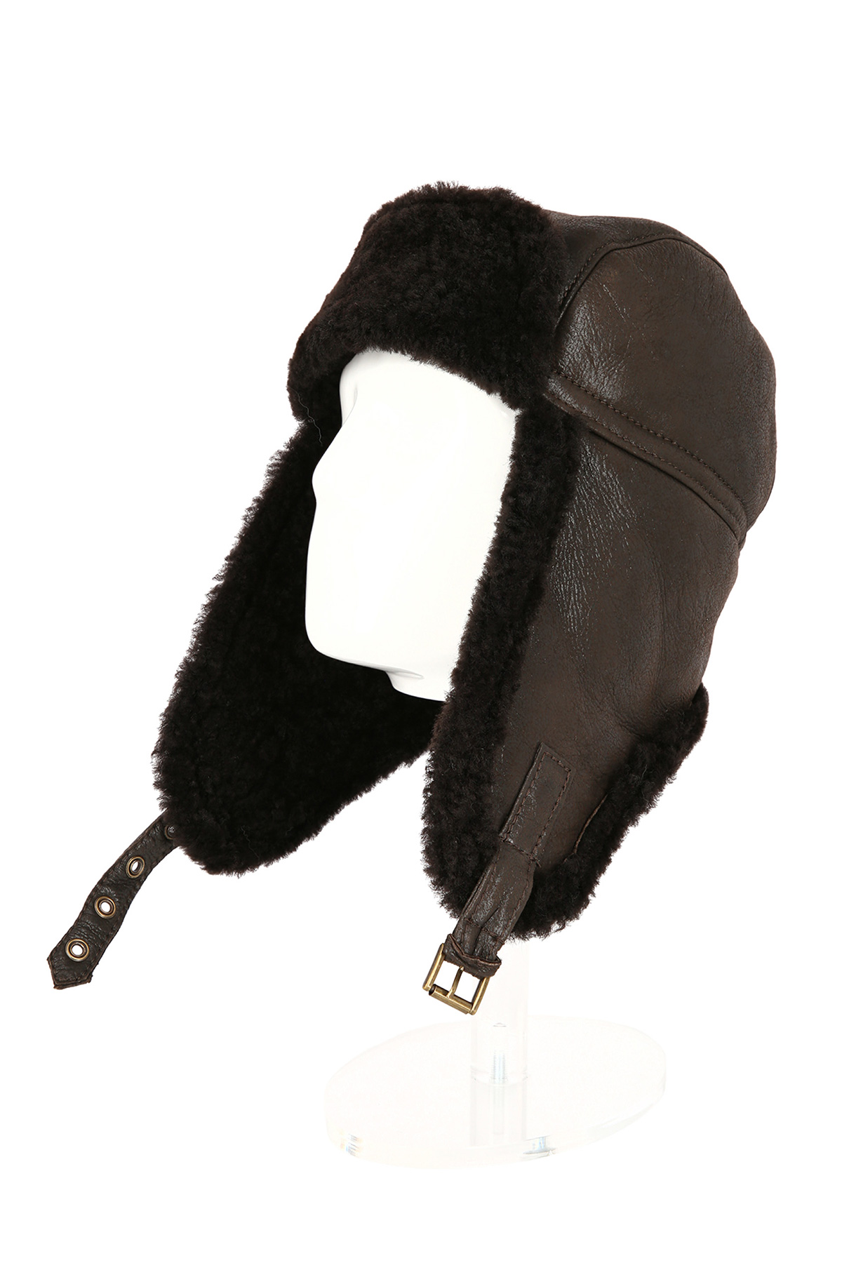 Merino Shearling fur hat for men 518 brown 2 Merino Shearling fur hat for men 518 brown 2