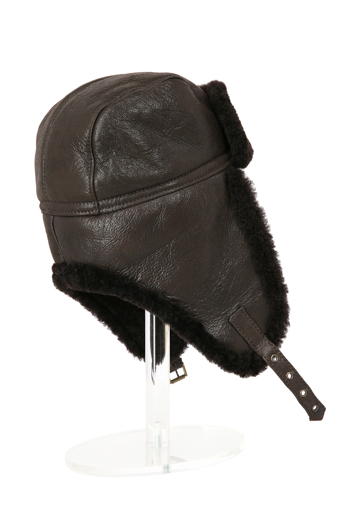Merino Shearling fur hat for men 518 brown 3 Merino Shearling fur hat for men 518 brown 3