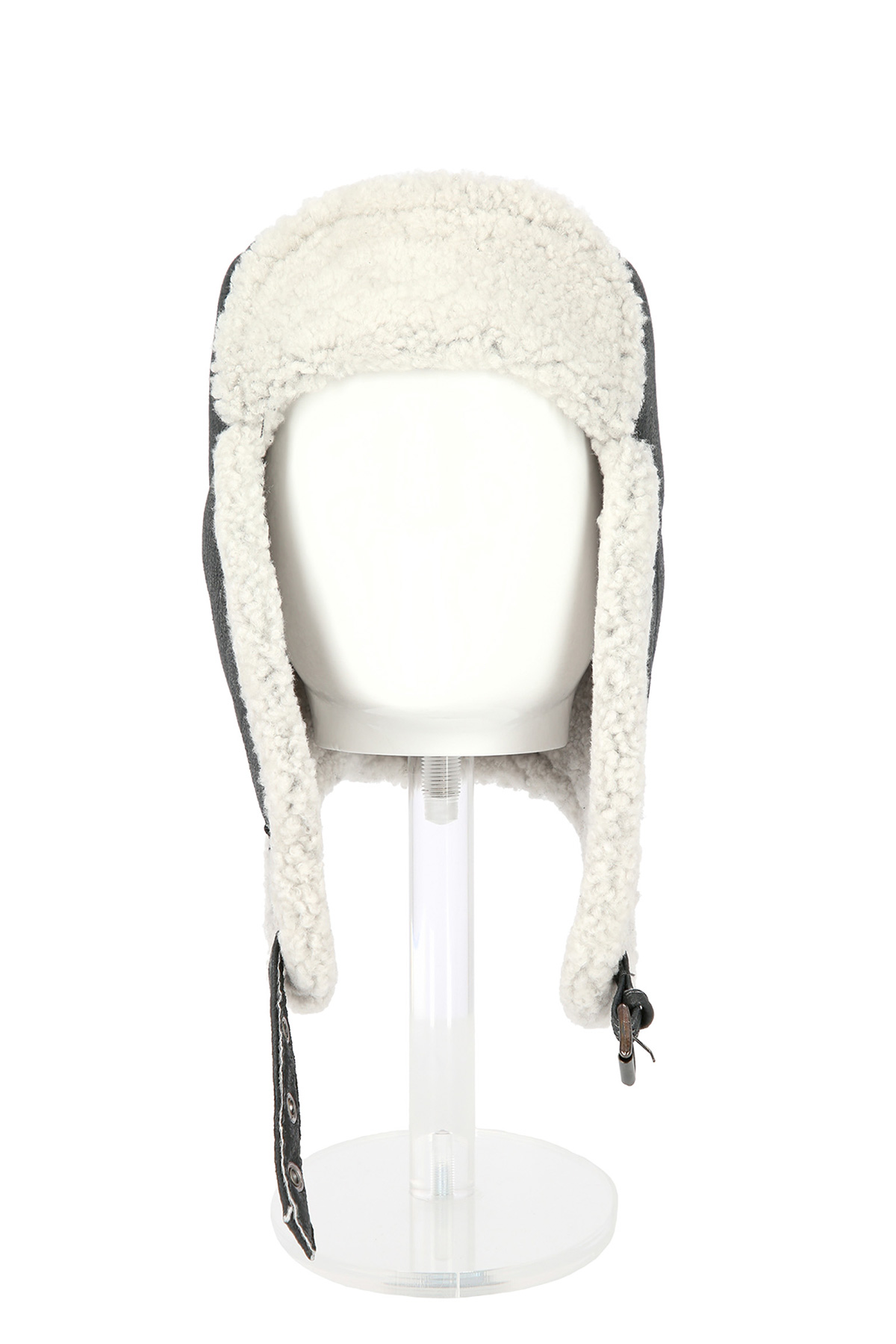 Merino Shearling fur hat for men 518 grey 3 Merino Shearling fur hat for men 518 grey 3