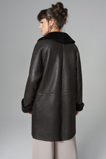 Merino fur coat 2075 cognac brown 5