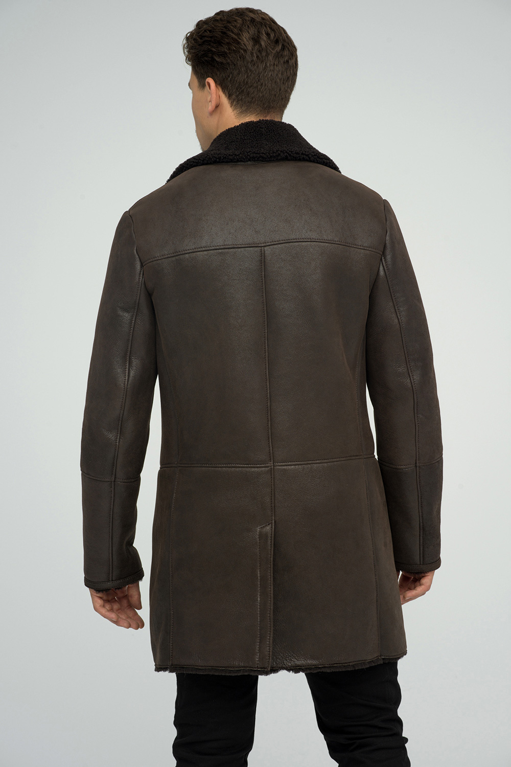 Merino shearling coat 383 brown 3