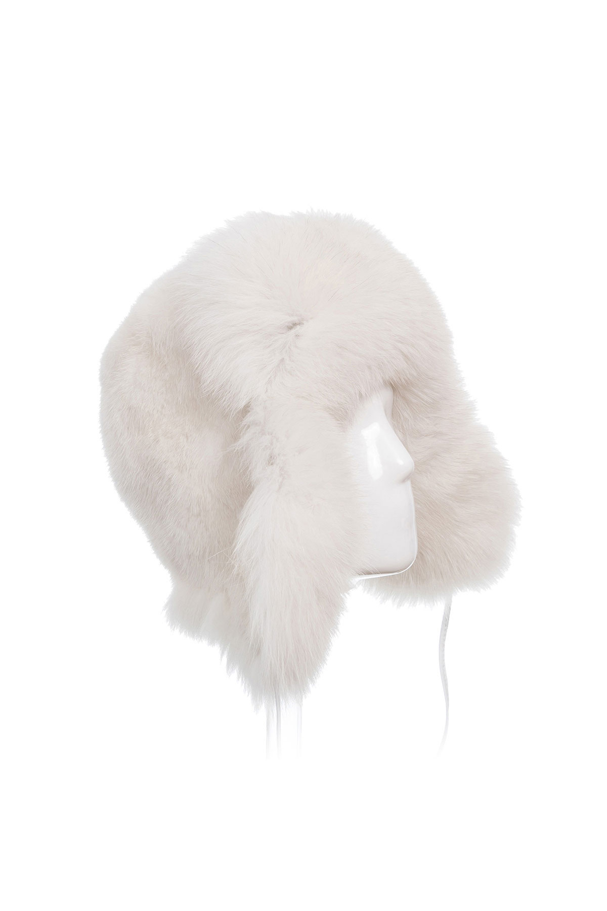 Mink and fox fur hat 536 white 1