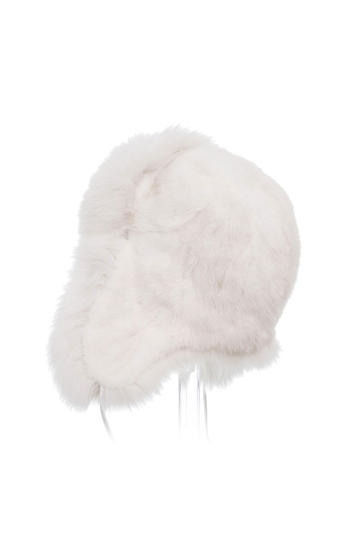 Mink and fox fur hat 536 white 2