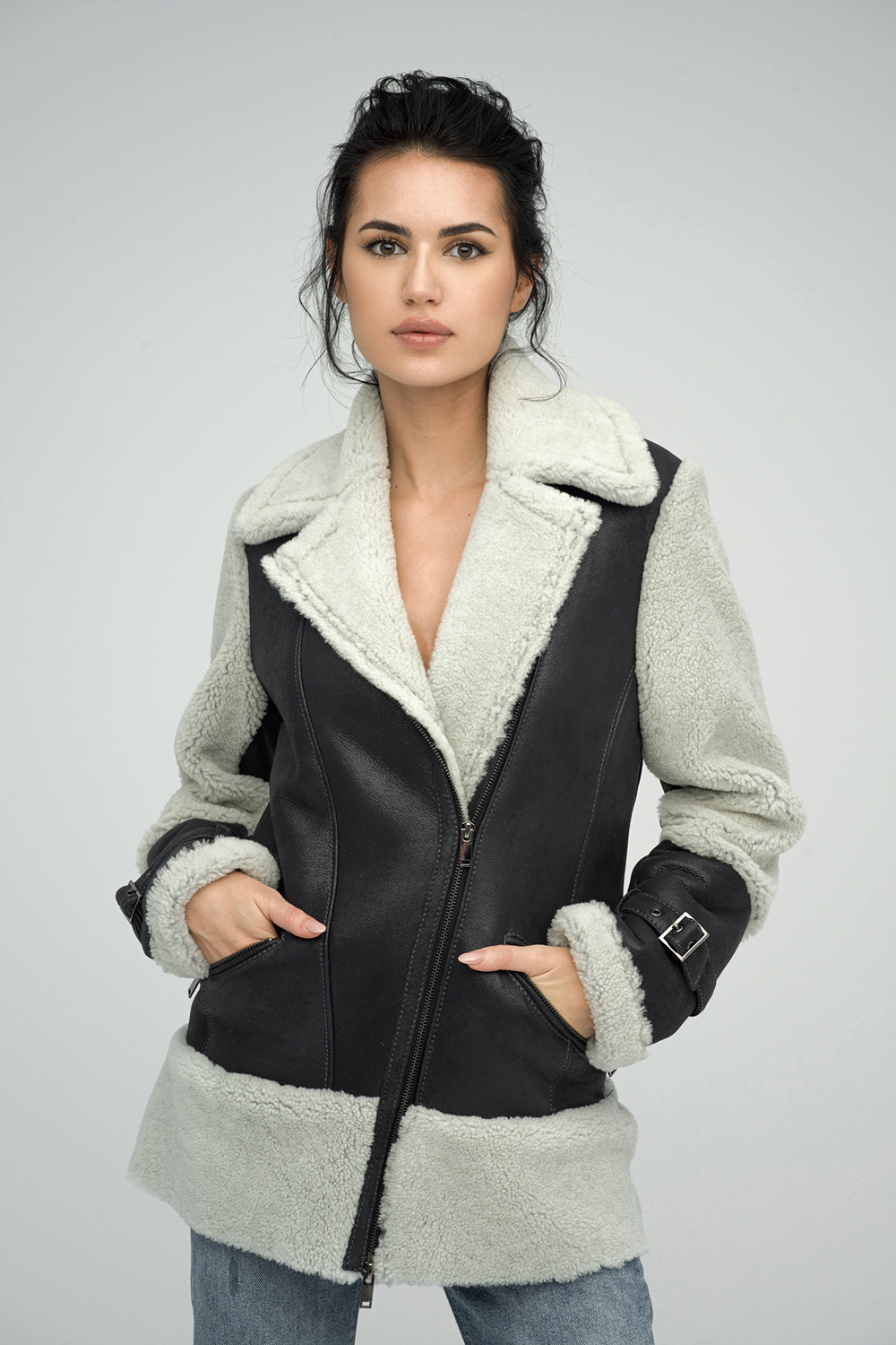 Shearling coat 2044 grey 1 Shearling coat 2044 grey 1