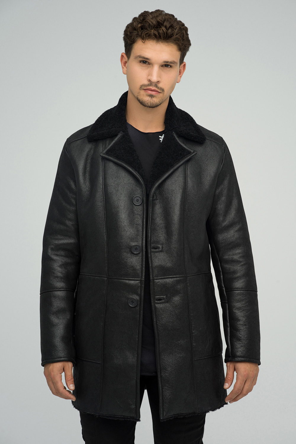 Shearling coat 381 black 3