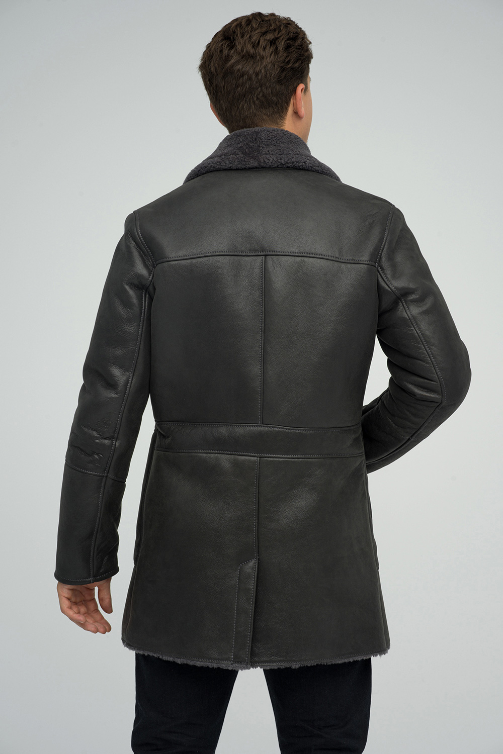 Shearling coat 381 grey 2
