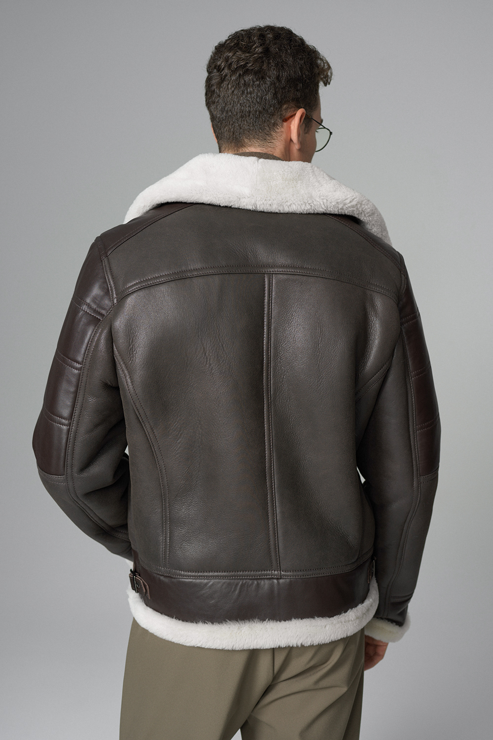 Shearling jacket 387 brown 2