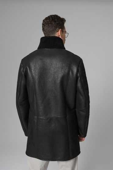 Shearling overcoat 388 black 2