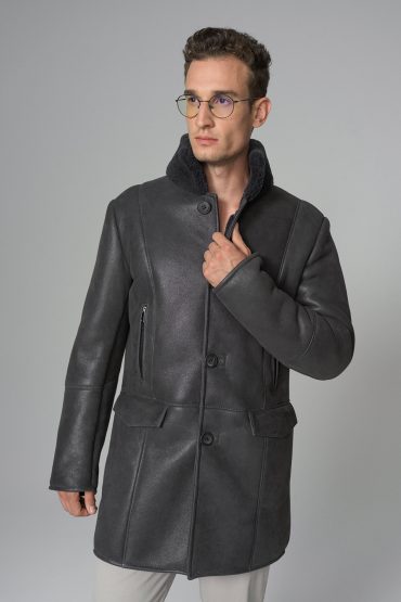 Shearling overcoat 388 grey 2