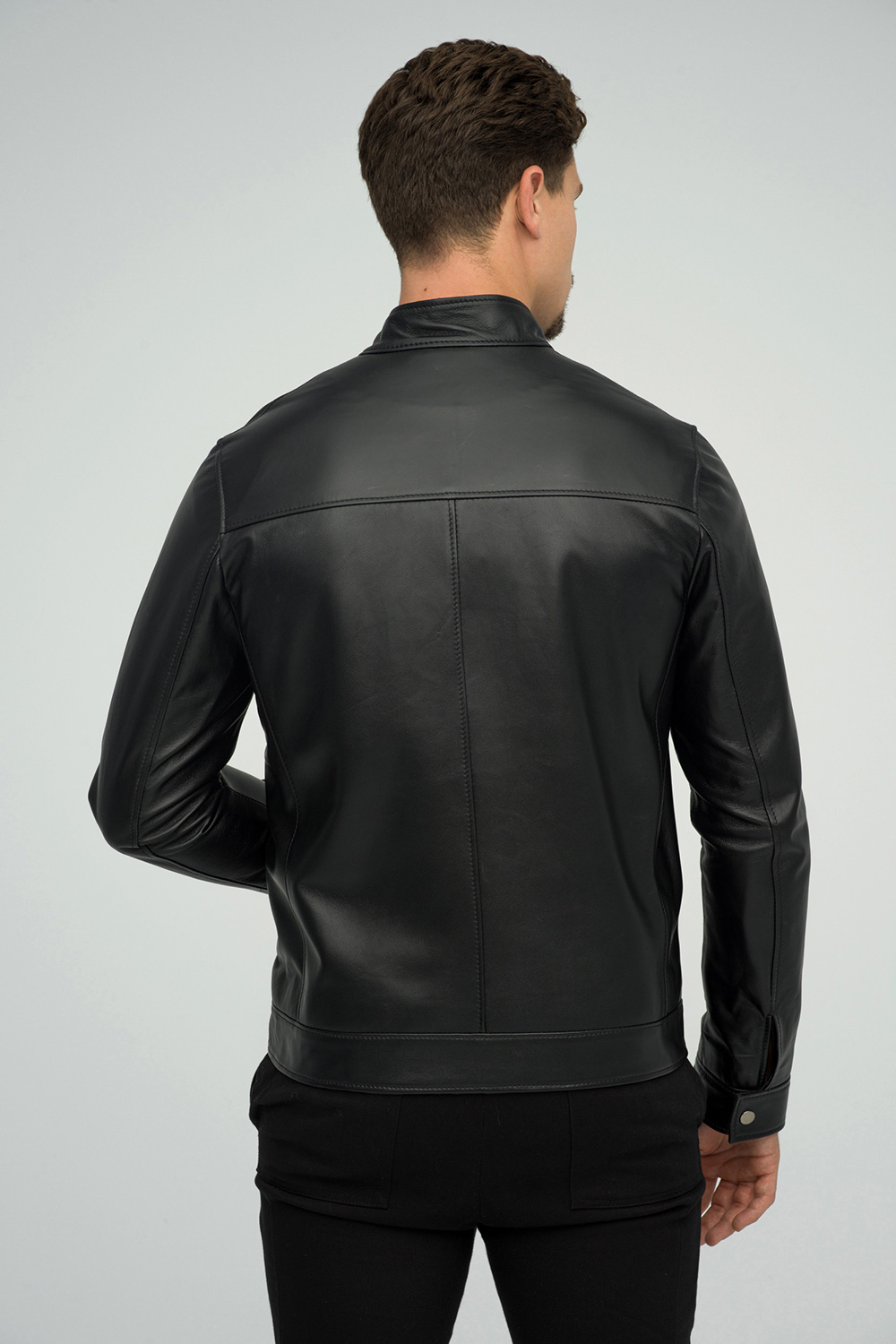 Sheep leather jacket 3024 black 2 Sheep leather jacket 3024 black 2