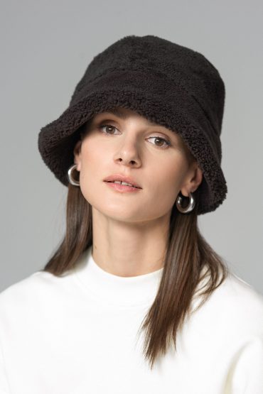 Sheepskin Fur Hat 541 brown 2