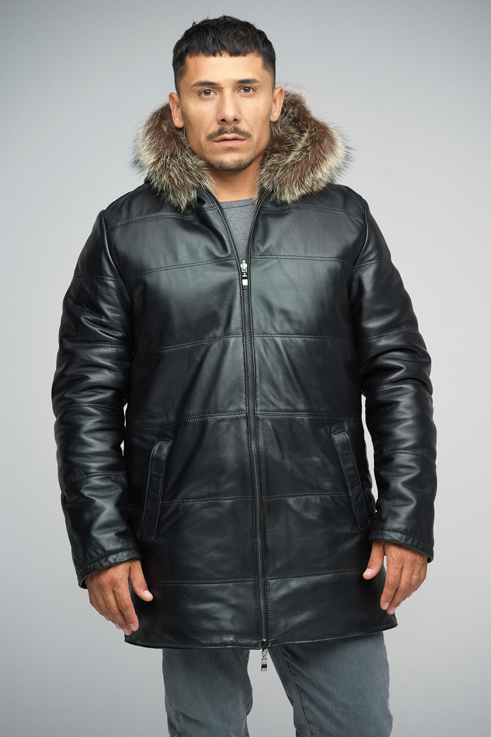 Sheepskin coat 370 black 6