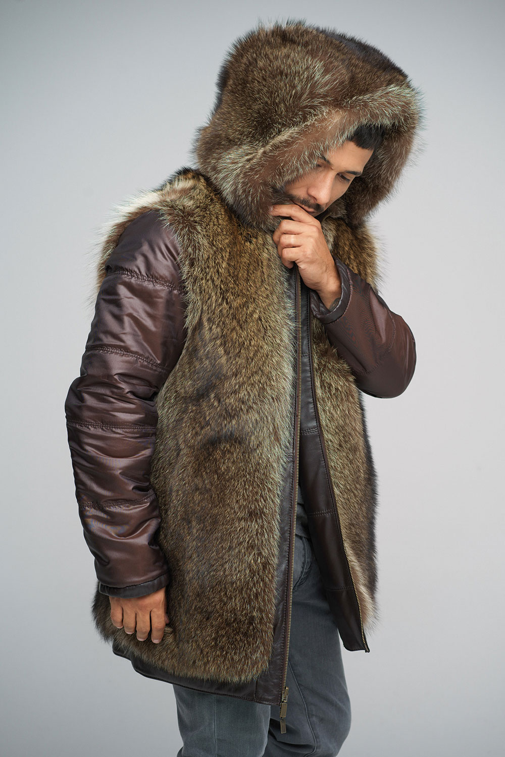 Sheepskin coat 370 brown 4
