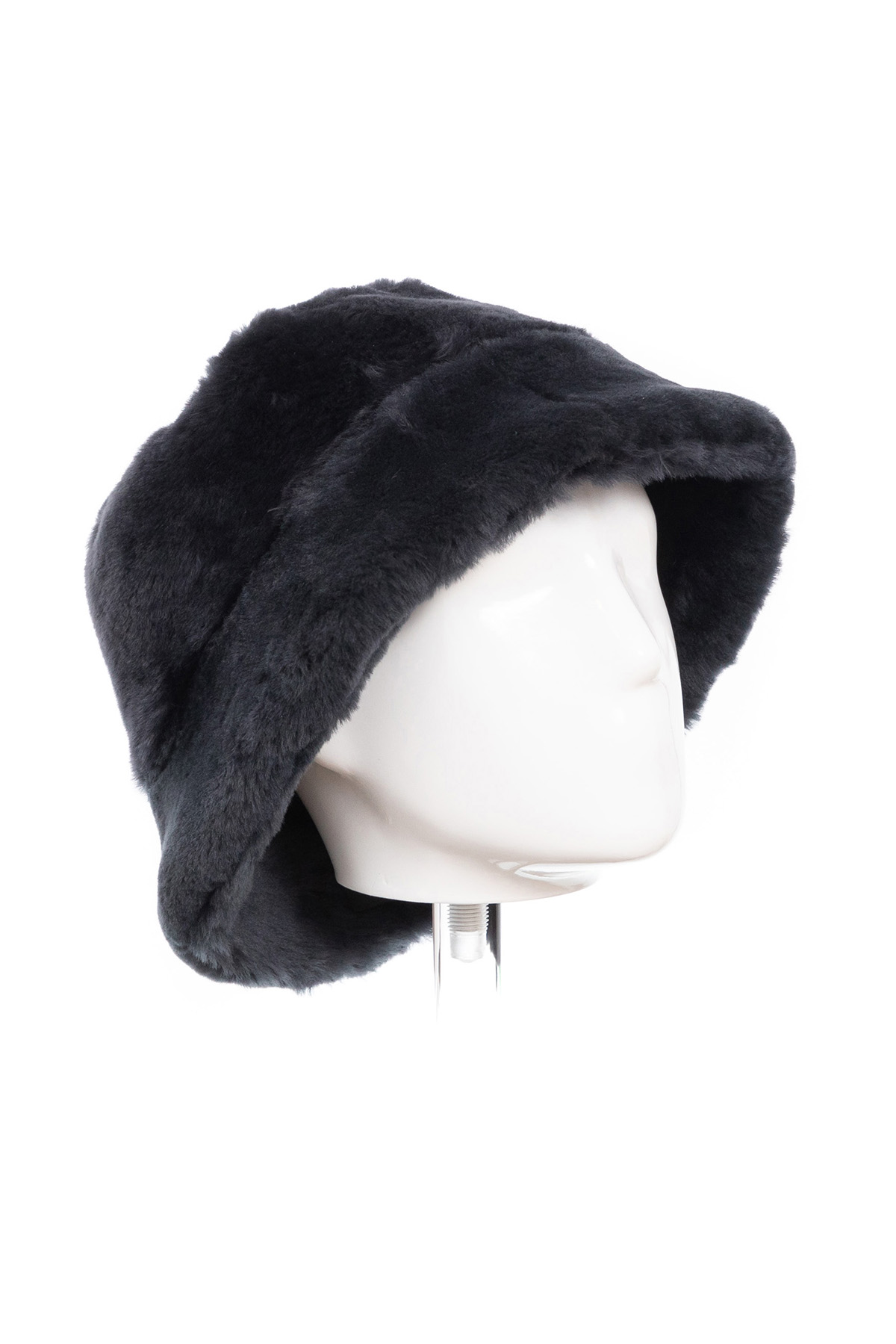 Sheepskin fur hat 543 dark grey 1