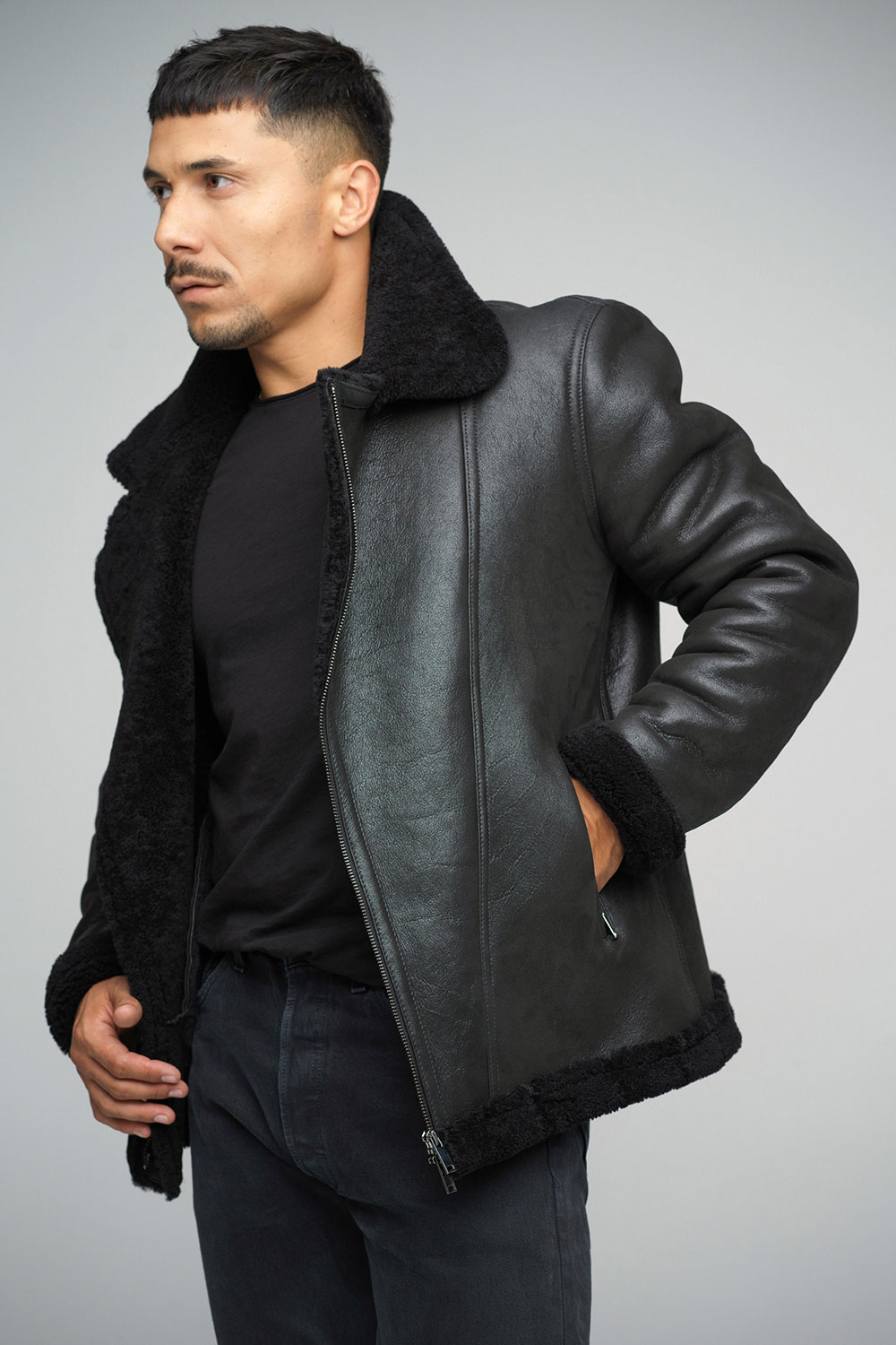 Sheepskin jacket 368 black 3