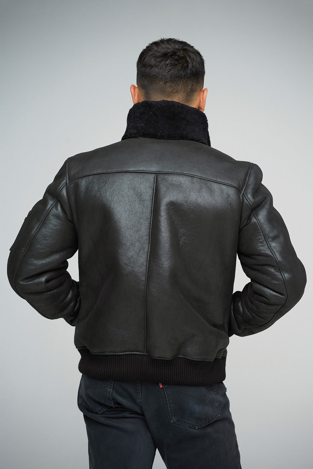 Sheepskin jacket 369 black 3