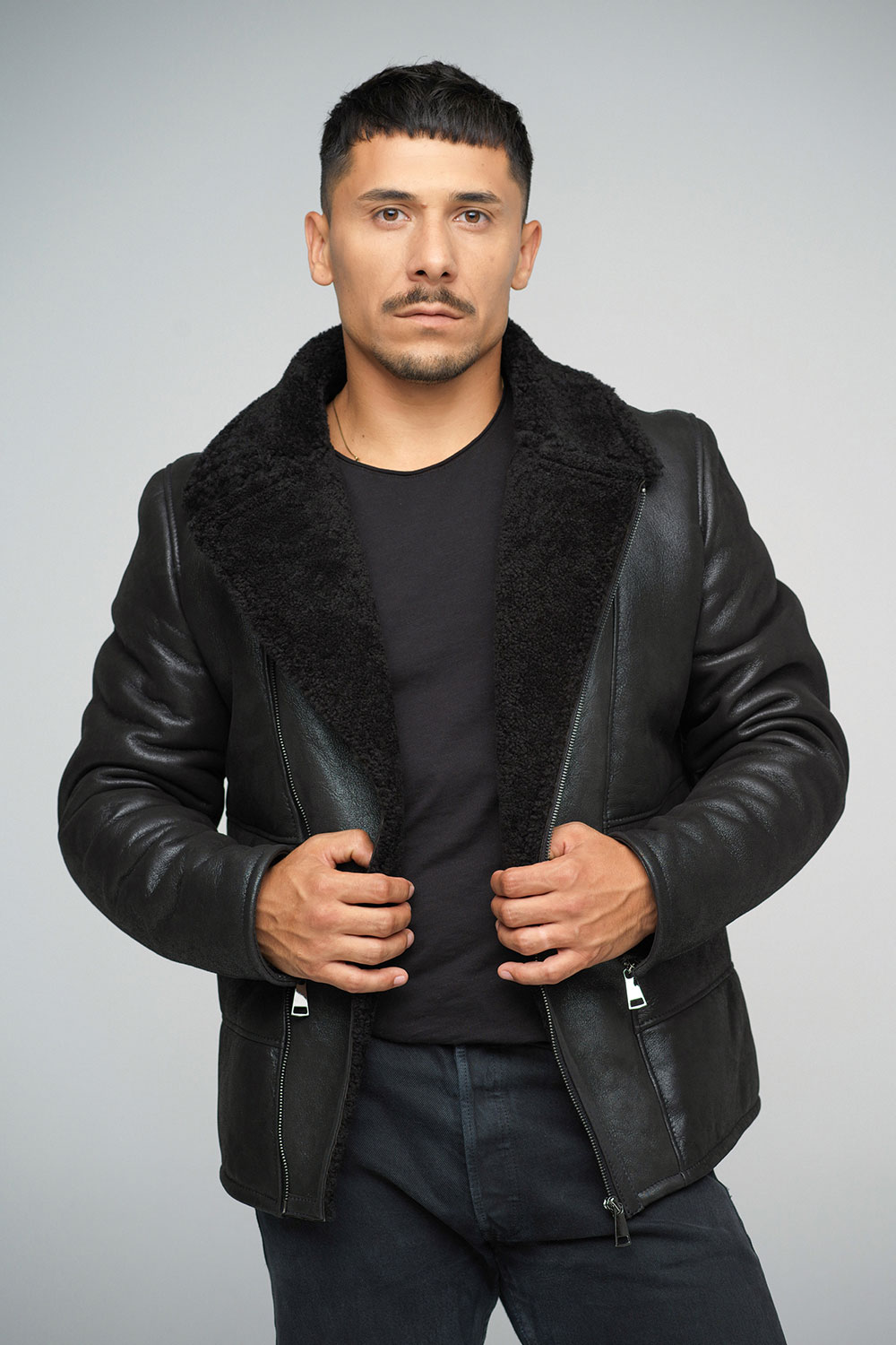 Sheepskin jacket 371 black 2
