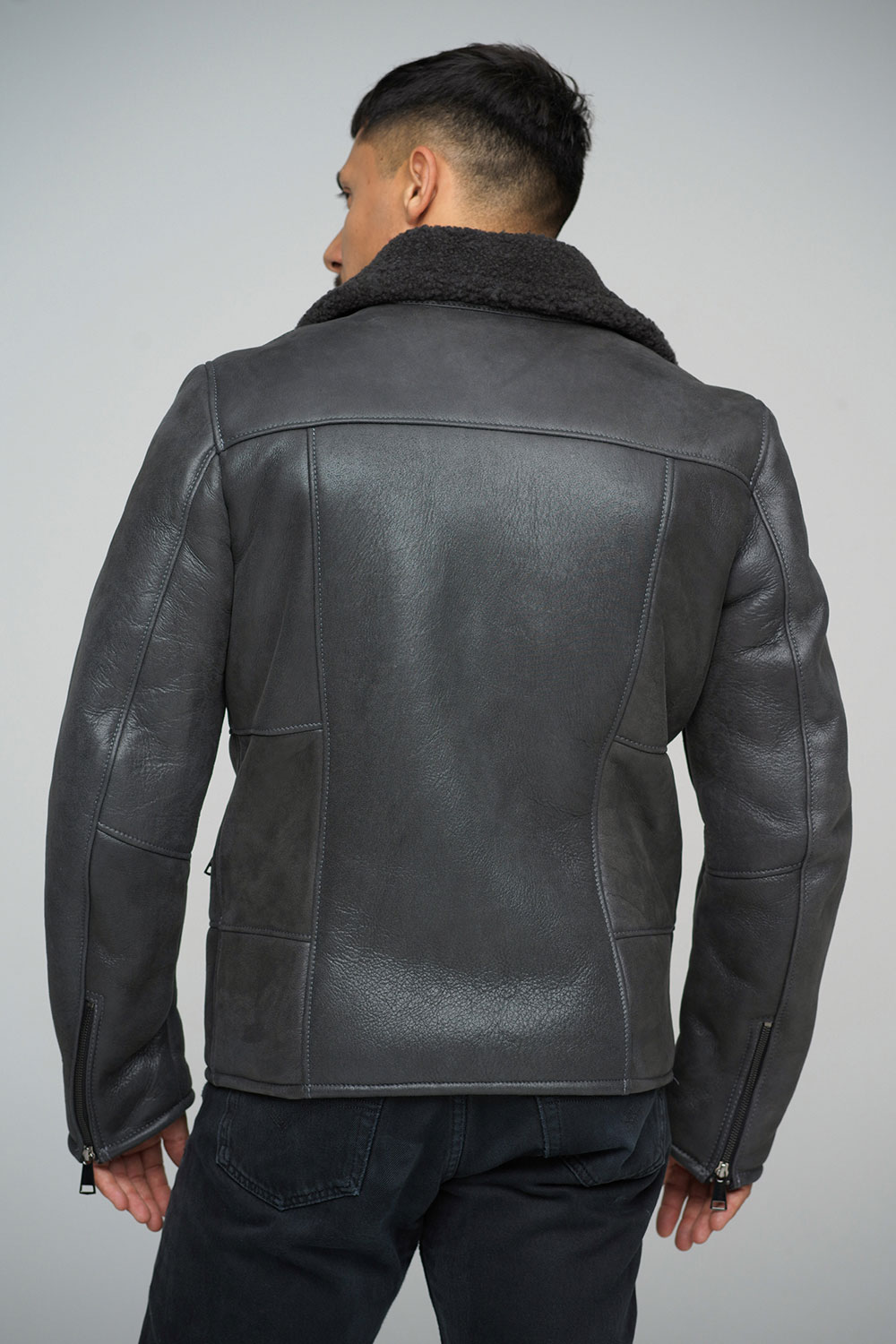 Sheepskin jacket 371 grey 2