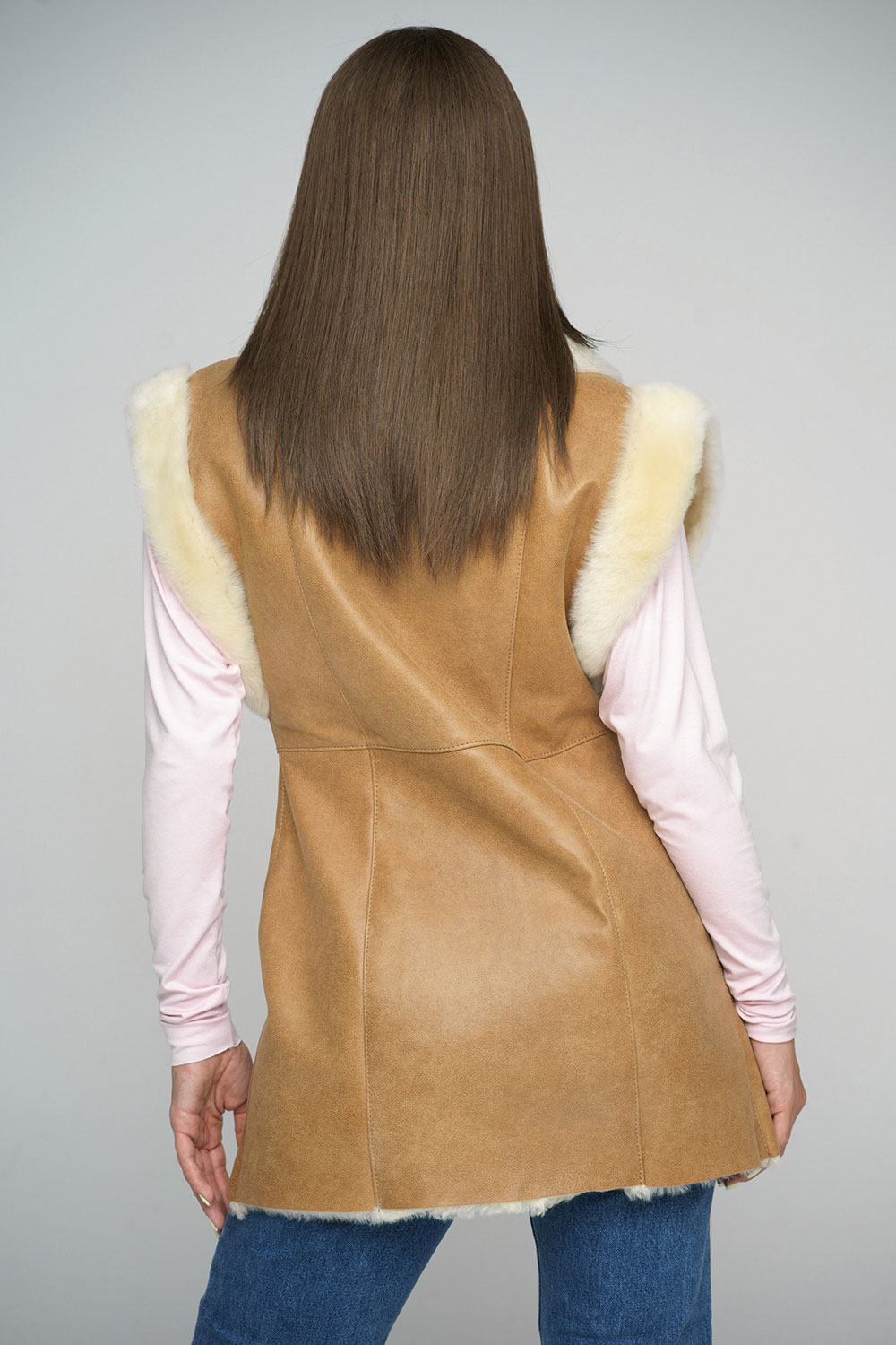 Sheepskin vest 473 beige 2