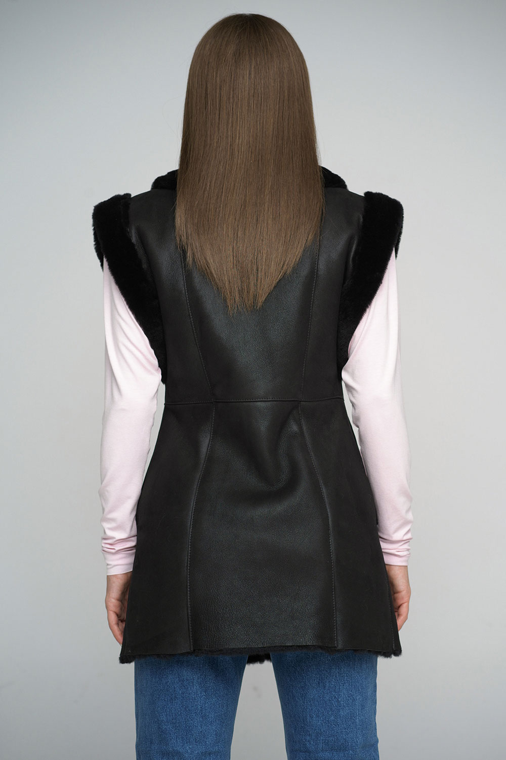 Sheepskin vest 473 black 2
