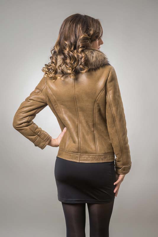 womens fur coat 236 r light brown 1